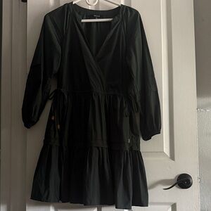 Chic Dark Green Long Sleeve Dress